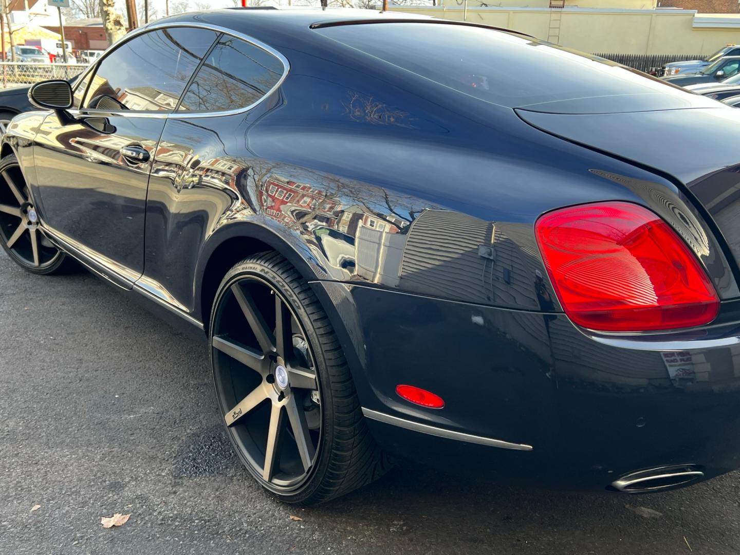 2004 Blue /TAN LEATHER Bentley Continental GT Coupe (SCBCR63W04C) with an 6.0L W12 DOHC 48V TURBO engine, 6-Speed Automatic Overdrive transmission, located at 1018 Brunswick Ave, Trenton, NJ, 08638, (609) 989-0900, 40.240086, -74.748085 - Photo#9