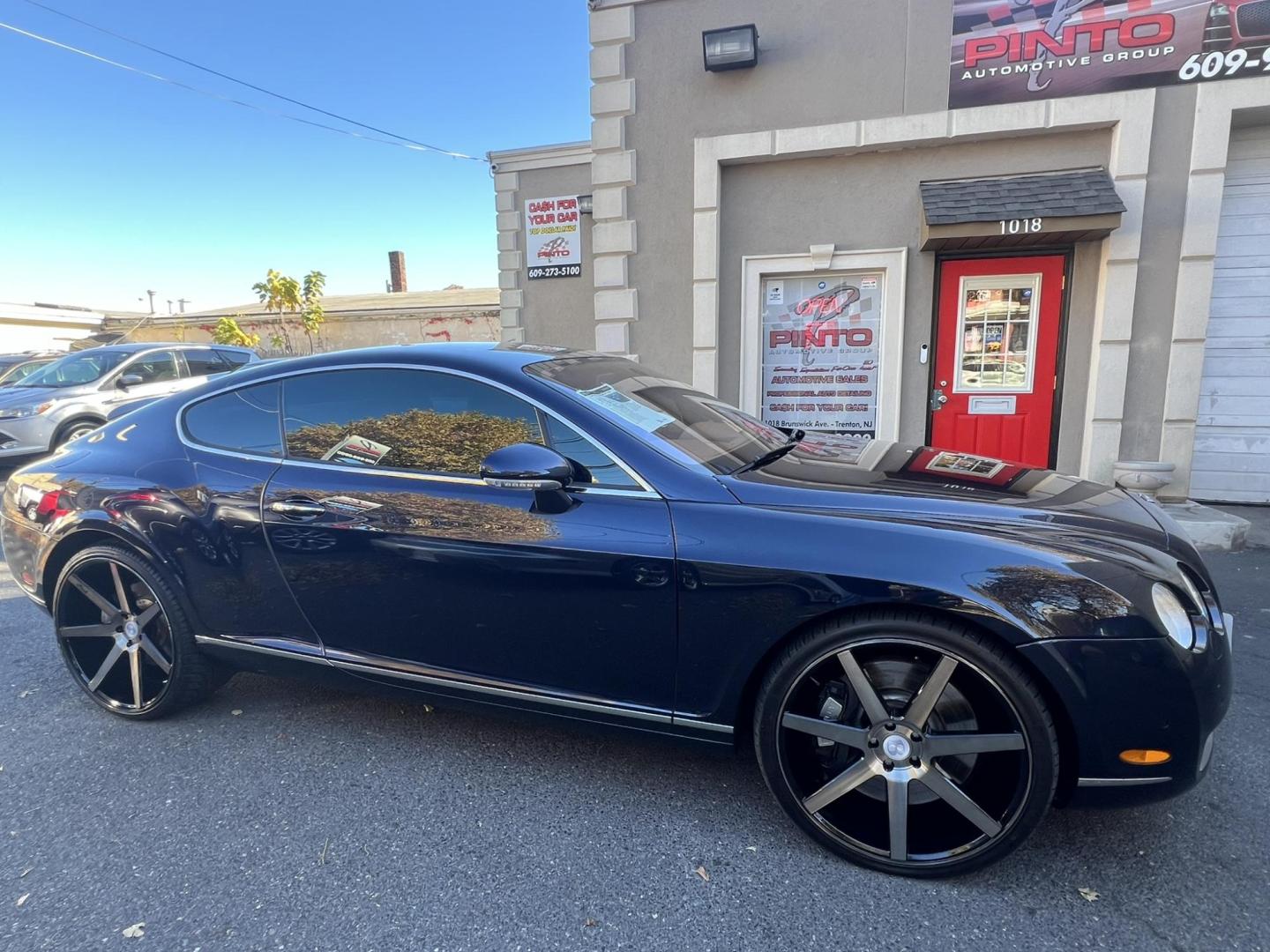 2004 Blue /TAN LEATHER Bentley Continental GT Coupe (SCBCR63W04C) with an 6.0L W12 DOHC 48V TURBO engine, 6-Speed Automatic Overdrive transmission, located at 1018 Brunswick Ave, Trenton, NJ, 08638, (609) 989-0900, 40.240086, -74.748085 - Holy Cow! This Bentley is stunning in every way and has only 38k Original Miles! Fully Serviced and Perfect Automobile. Brand New 22" Custom wheels! This vehicle was approx. $190k brand new! An incredible Value for this absolutely beautiful Bentley! Call Anthony to set up an appointment to come see - Photo#2