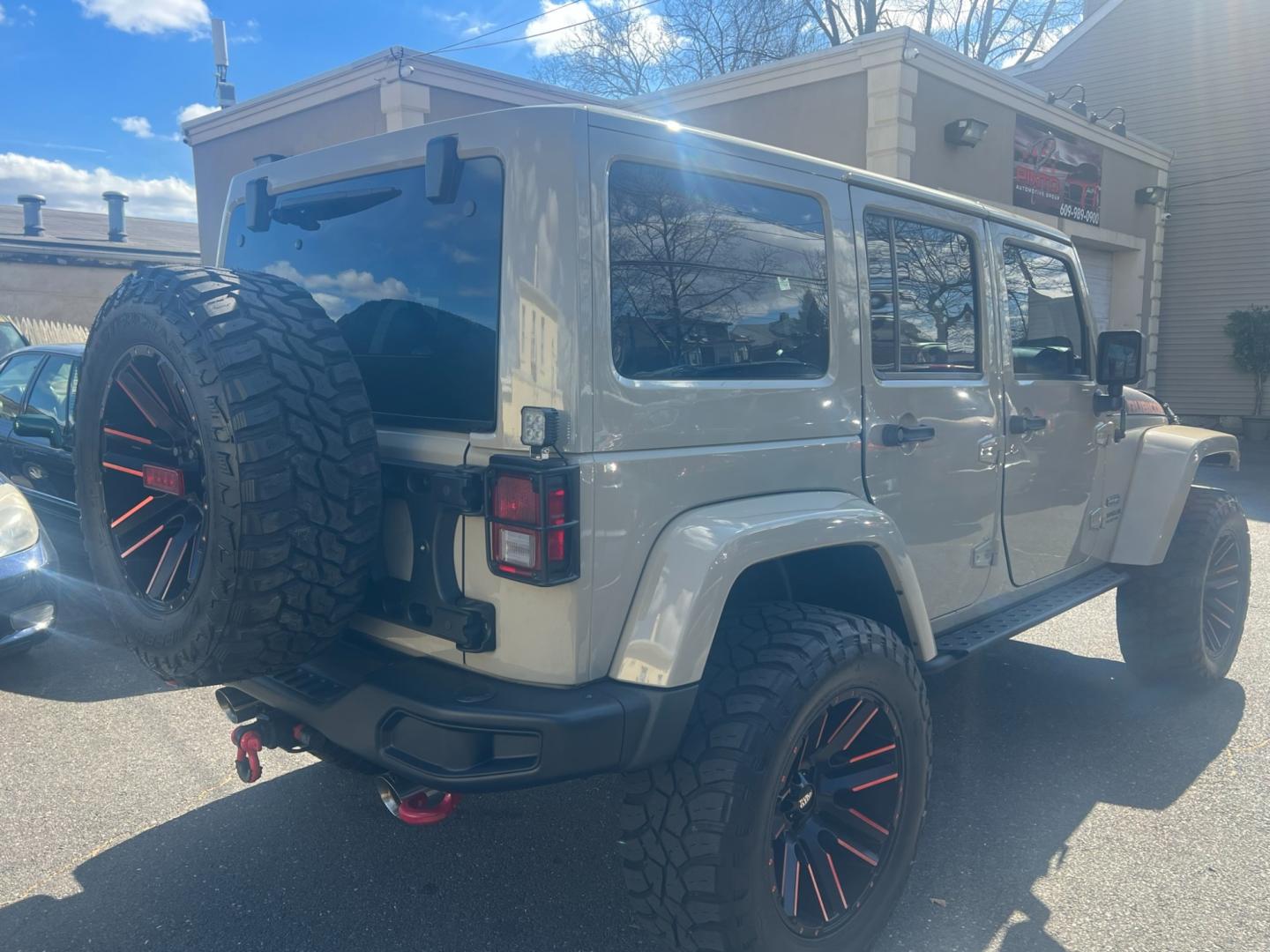 2017 Beige /Black Leather Jeep Wrangler Unlimited Rubicon (1C4HJWFG5HL) with an 3.6L V6 DOHC 24V FFV engine, located at 1018 Brunswick Ave, Trenton, NJ, 08638, (609) 989-0900, 40.240086, -74.748085 - Photo#9