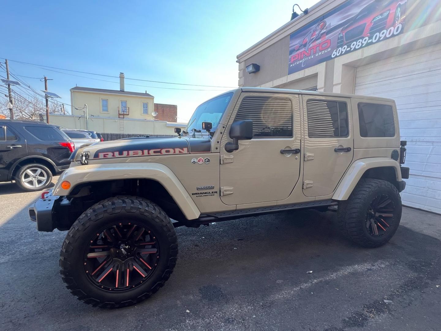 2017 Beige /Black Leather Jeep Wrangler Unlimited Rubicon (1C4HJWFG5HL) with an 3.6L V6 DOHC 24V FFV engine, located at 1018 Brunswick Ave, Trenton, NJ, 08638, (609) 989-0900, 40.240086, -74.748085 - Photo#30