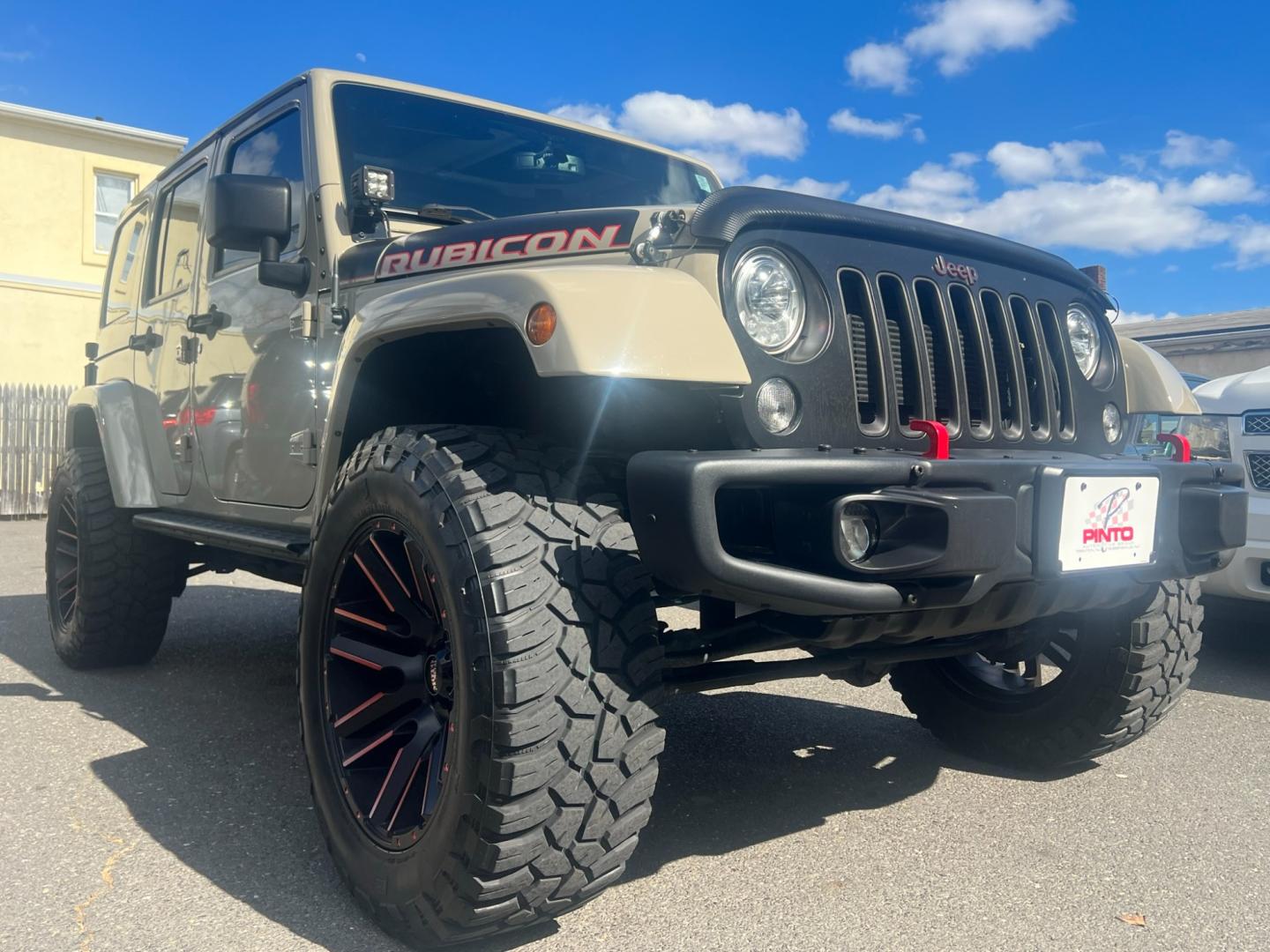 2017 Beige /Black Leather Jeep Wrangler Unlimited Rubicon (1C4HJWFG5HL) with an 3.6L V6 DOHC 24V FFV engine, located at 1018 Brunswick Ave, Trenton, NJ, 08638, (609) 989-0900, 40.240086, -74.748085 - Photo#3