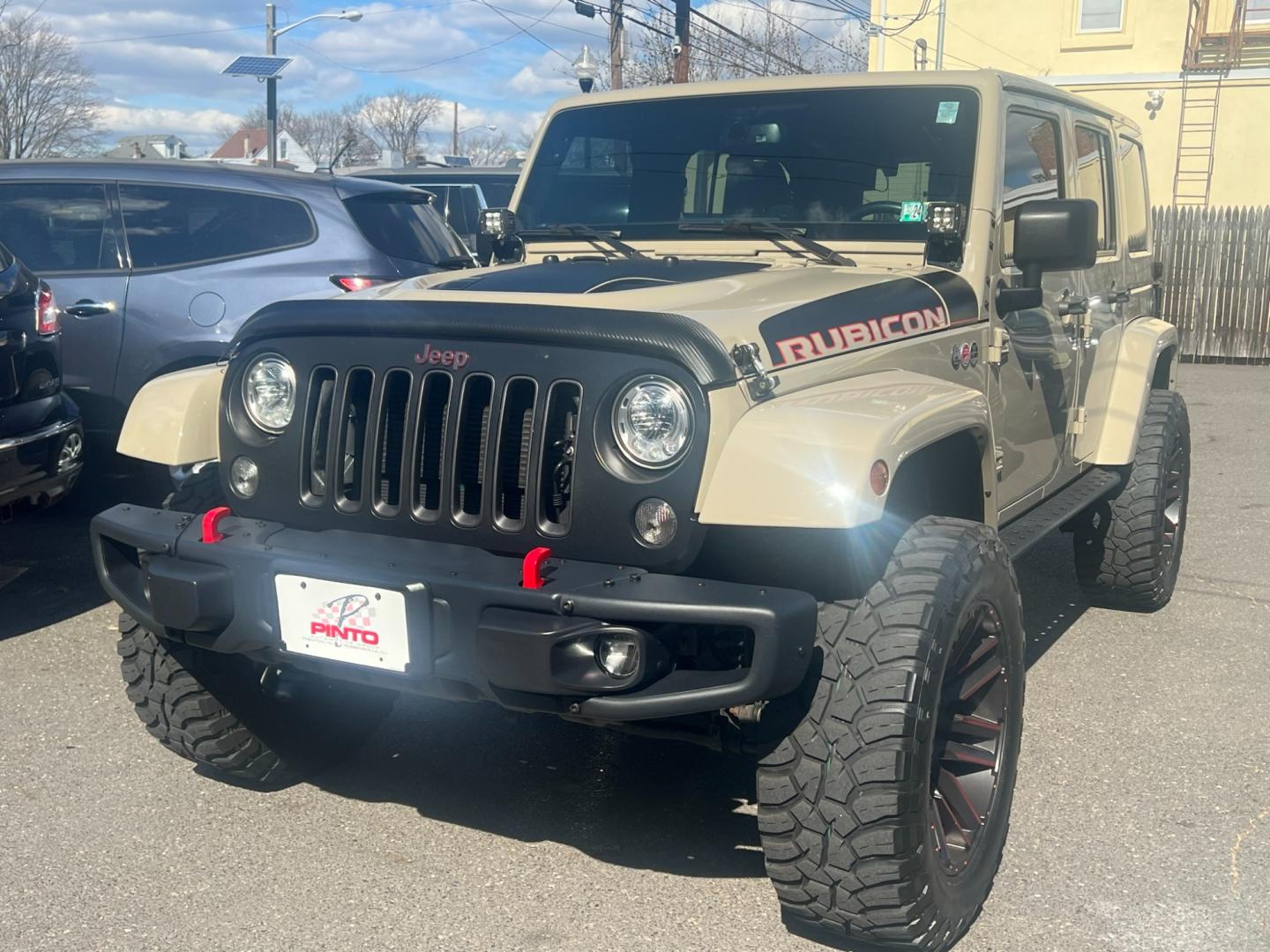 2017 Beige /Black Leather Jeep Wrangler Unlimited Rubicon (1C4HJWFG5HL) with an 3.6L V6 DOHC 24V FFV engine, located at 1018 Brunswick Ave, Trenton, NJ, 08638, (609) 989-0900, 40.240086, -74.748085 - Photo#6