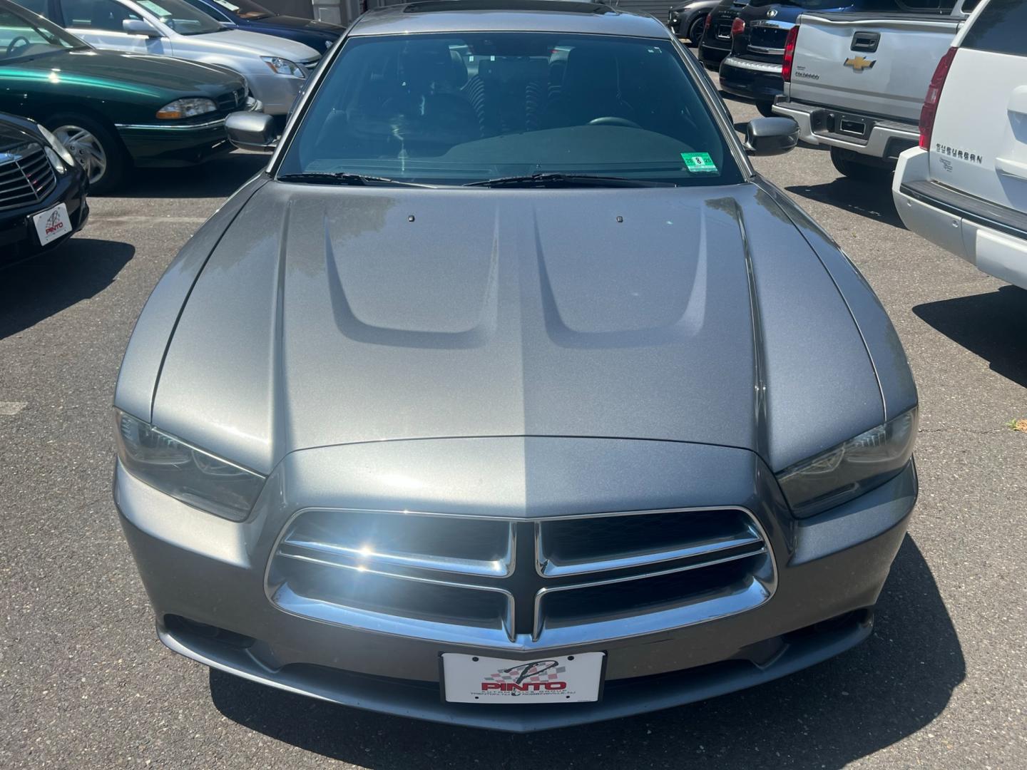 2012 GRAY /Black Leather Dodge Charger SXT (2C3CDXHG4CH) with an 3.6L V6 DOHC 24V engine, 5 Speed Automatic transmission, located at 1018 Brunswick Ave, Trenton, NJ, 08638, (609) 989-0900, 40.240086, -74.748085 - Photo#2