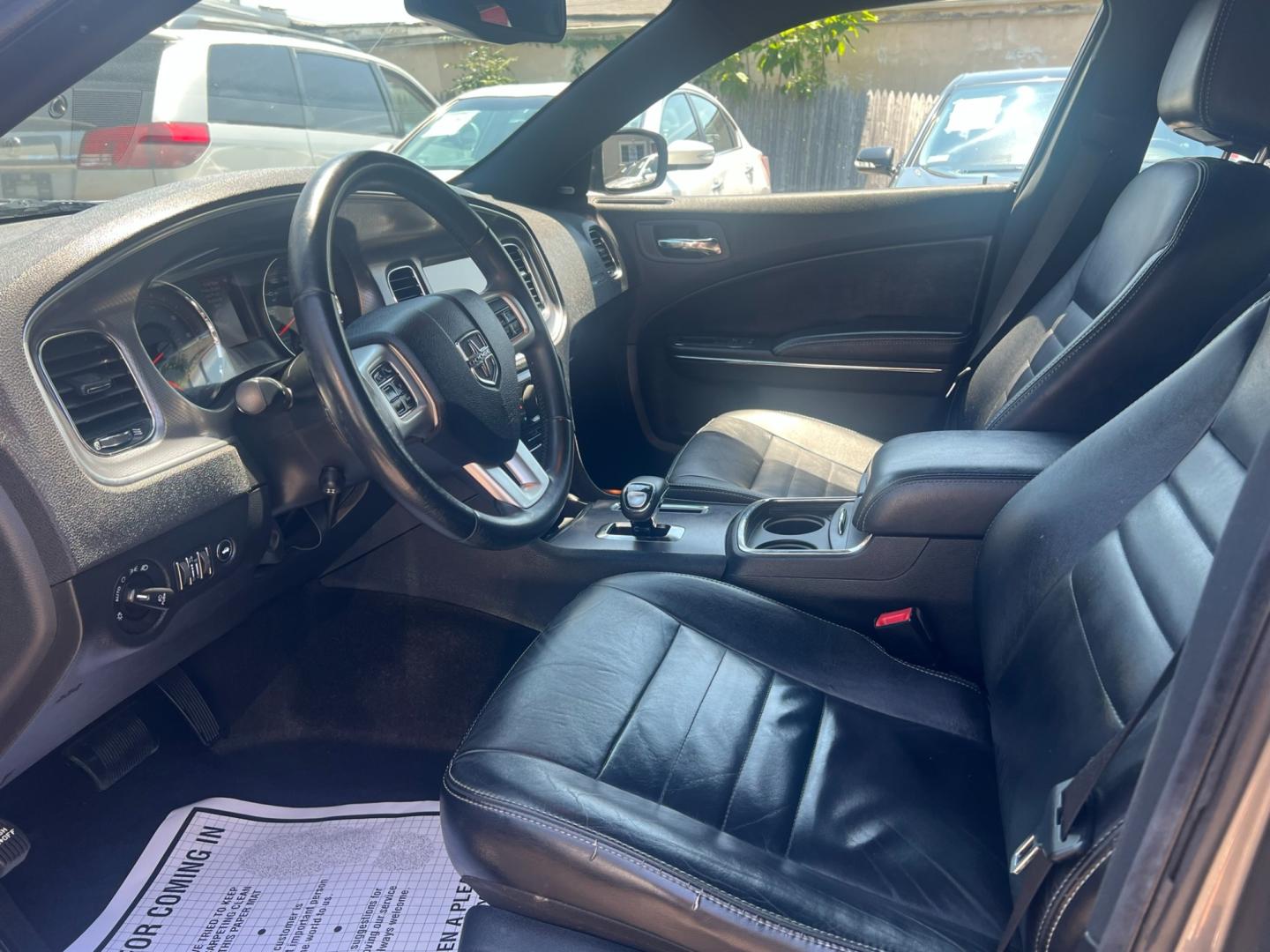 2012 GRAY /Black Leather Dodge Charger SXT (2C3CDXHG4CH) with an 3.6L V6 DOHC 24V engine, 5 Speed Automatic transmission, located at 1018 Brunswick Ave, Trenton, NJ, 08638, (609) 989-0900, 40.240086, -74.748085 - Photo#11