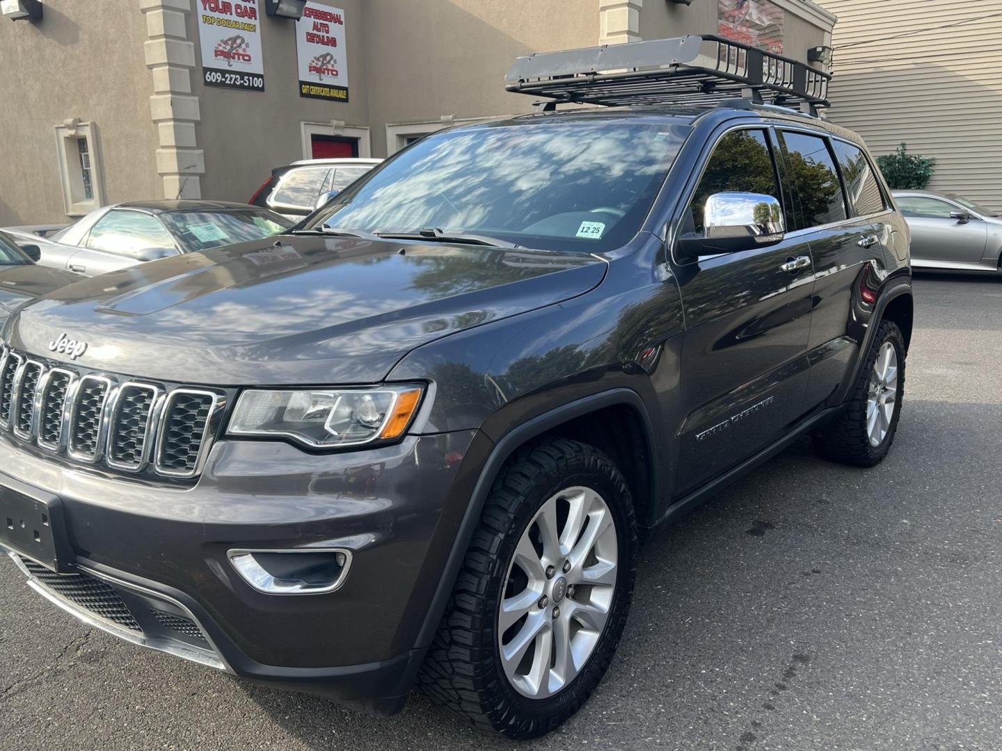 2017 BLACK /Black Leather Jeep Grand Cherokee Limited 4WD (1C4RJFBG0HC) with an 3.6L V6 DOHC 24V engine, 8A transmission, located at 1018 Brunswick Ave, Trenton, NJ, 08638, (609) 989-0900, 40.240086, -74.748085 - Photo#1