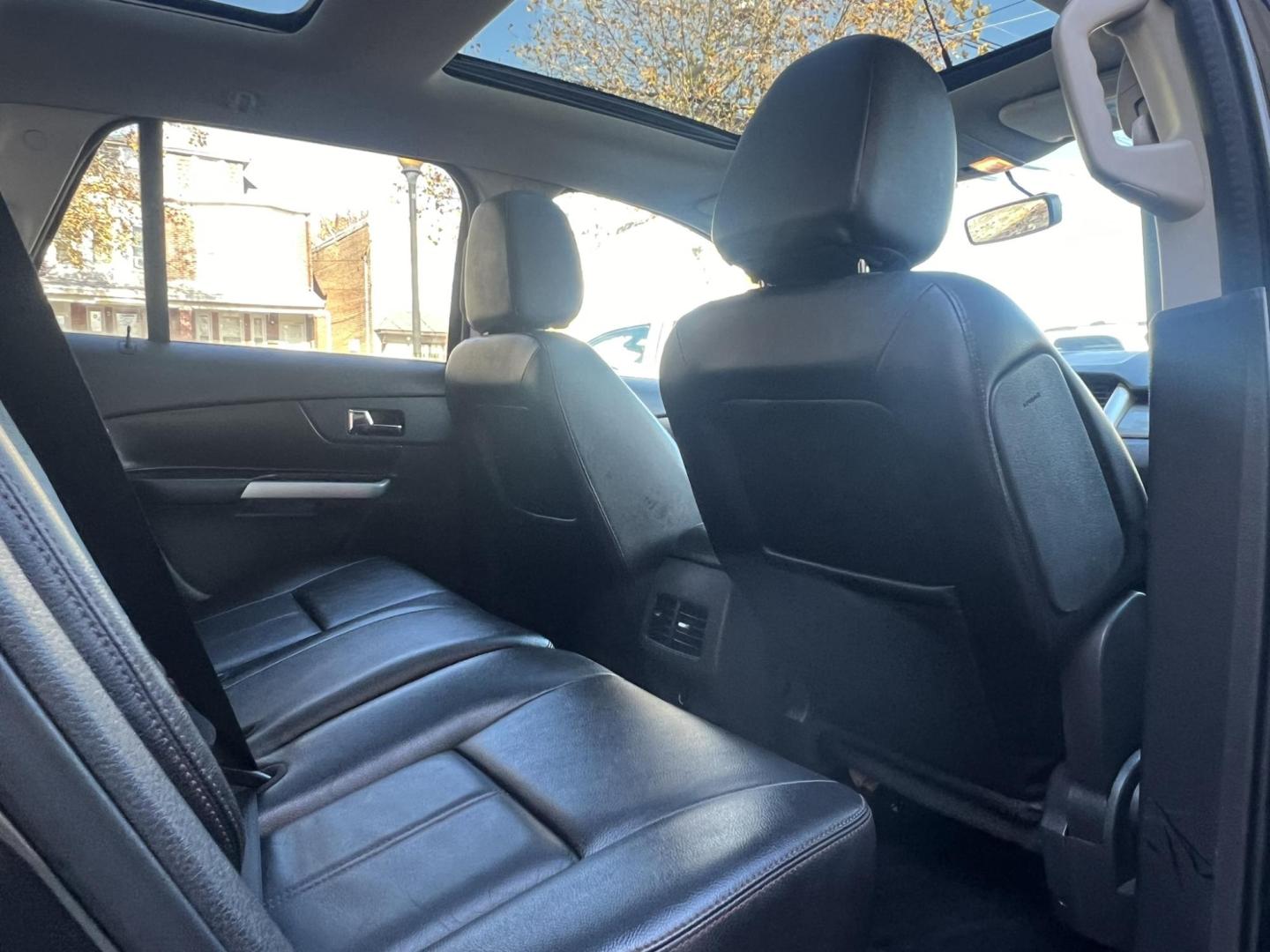 2014 BLACK /Black Leather Ford Edge SEL FWD (2FMDK3JC7EB) with an 3.5L V6 DOHC 24V engine, 6-Speed Automatic transmission, located at 1018 Brunswick Ave, Trenton, NJ, 08638, (609) 989-0900, 40.240086, -74.748085 - This Ford Edge is like new in every way! Fully serviced and ready for the road. Loaded up with Panoramic Roof,Rearview camera. Leather comfort package and Voice activated Navigation!! A must see and drive ASAP! Call Anthony to schedule a test drive, 609-273-5100 - Photo#10