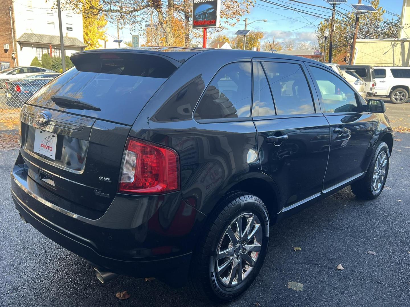 2014 BLACK /Black Leather Ford Edge SEL FWD (2FMDK3JC7EB) with an 3.5L V6 DOHC 24V engine, 6-Speed Automatic transmission, located at 1018 Brunswick Ave, Trenton, NJ, 08638, (609) 989-0900, 40.240086, -74.748085 - This Ford Edge is like new in every way! Fully serviced and ready for the road. Loaded up with Panoramic Roof,Rearview camera. Leather comfort package and Voice activated Navigation!! A must see and drive ASAP! Call Anthony to schedule a test drive, 609-273-5100 - Photo#3