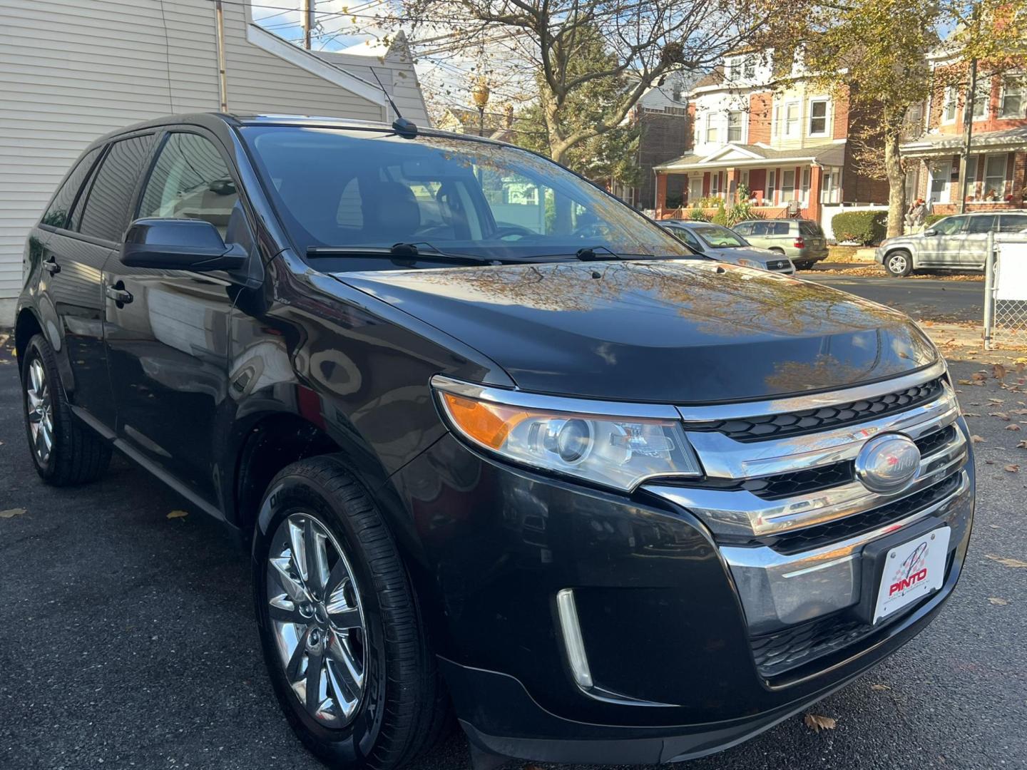 2014 BLACK /Black Leather Ford Edge SEL FWD (2FMDK3JC7EB) with an 3.5L V6 DOHC 24V engine, 6-Speed Automatic transmission, located at 1018 Brunswick Ave, Trenton, NJ, 08638, (609) 989-0900, 40.240086, -74.748085 - This Ford Edge is like new in every way! Fully serviced and ready for the road. Loaded up with Panoramic Roof,Rearview camera. Leather comfort package and Voice activated Navigation!! A must see and drive ASAP! Call Anthony to schedule a test drive, 609-273-5100 - Photo#0