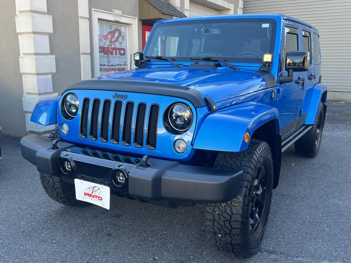 2015 Blue /Black Leather Jeep Wrangler Unlimited Sahara 4WD (1C4BJWEG7FL) with an 3.6L V6 DOHC 24V FFV engine, located at 1018 Brunswick Ave, Trenton, NJ, 08638, (609) 989-0900, 40.240086, -74.748085 - Photo#7