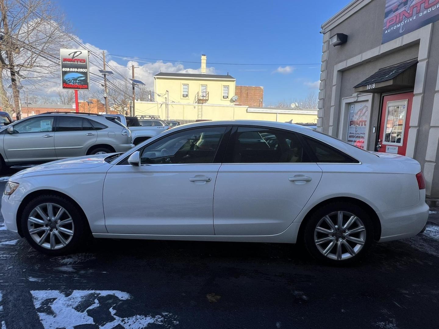 2013 White /Tan Leather Audi A6 2.0T Premium Sedan FrontTrak Multitronic (WAUGFAFC1DN) with an 3.0L V6 DOHC 24V TURBO engine, CVT transmission, located at 1018 Brunswick Ave, Trenton, NJ, 08638, (609) 989-0900, 40.240086, -74.748085 - Here is a super clean Audi A6 Premium Plus! A must see and drive ASAP, will not last long in this color combo and condition. Financing Available, call for an appt to see this really nice vehicle!! - Photo#1