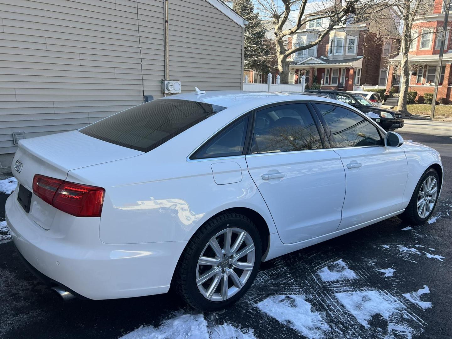 2013 White /Tan Leather Audi A6 2.0T Premium Sedan FrontTrak Multitronic (WAUGFAFC1DN) with an 3.0L V6 DOHC 24V TURBO engine, CVT transmission, located at 1018 Brunswick Ave, Trenton, NJ, 08638, (609) 989-0900, 40.240086, -74.748085 - Here is a super clean Audi A6 Premium Plus! A must see and drive ASAP, will not last long in this color combo and condition. Financing Available, call for an appt to see this really nice vehicle!! - Photo#2