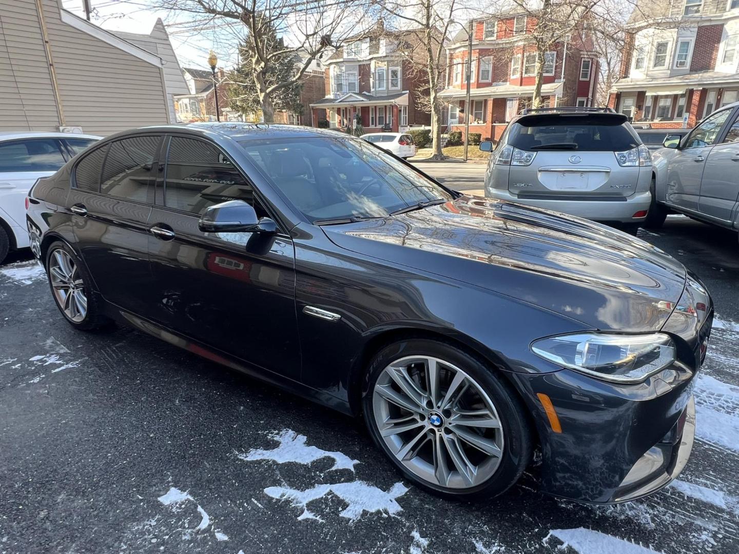 2014 GRAY /Black BMW 5-Series 550i xDrive (WBAKP9C58ED) with an 4.0L V8 DOHC 32V engine, 8-Speed Automatic transmission, located at 1018 Brunswick Ave, Trenton, NJ, 08638, (609) 989-0900, 40.240086, -74.748085 - Wow! This is an M package X drive 550i Badass BMW! Lots of service history on this one owner 5 series done at the BMW dealer! A must see and drive to appreciate, please call Anthony to set up an appt. to apply for financing that is available! Super clean and ready to go!! - Photo#5