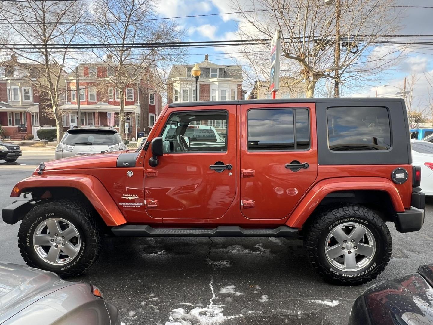 2009 Copper /Gray Jeep Wrangler Unlimited Sahara 4WD (1J8GA59109L) with an 3.8L V6 OHV 12V engine, located at 1018 Brunswick Ave, Trenton, NJ, 08638, (609) 989-0900, 40.240086, -74.748085 - Whoa, Here is a rare color Jeep Wrangler that has been serviced up and detailed to perfection and ready for new owner!! Runs and drives like new 100% - Photo#8