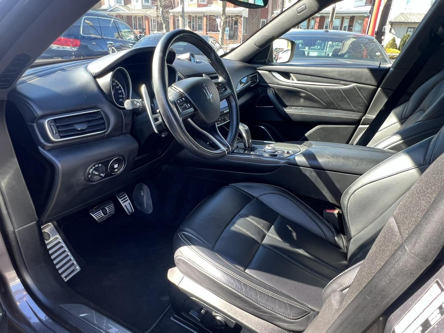 2019 GRAY /Black Leather Maserati Levante GranSport (ZN661XUSXKX) with an 3.0L V6 DOHC 24V engine, 8A transmission, located at 1018 Brunswick Ave, Trenton, NJ, 08638, (609) 989-0900, 40.240086, -74.748085 - Smooth, all Black leather interior. All wheel Drive. 8 speed 6 cyl. with an amazing purr. Call for price! - Photo#9