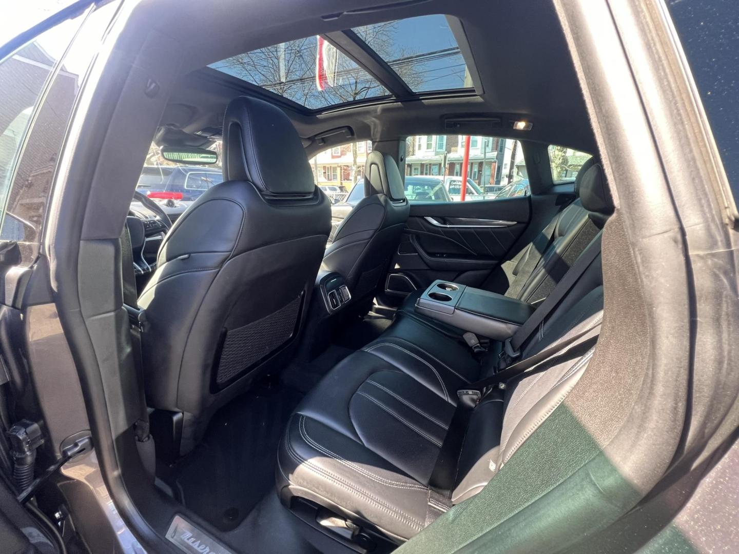 2019 GRAY /Black Leather Maserati Levante GranSport (ZN661XUSXKX) with an 3.0L V6 DOHC 24V engine, 8A transmission, located at 1018 Brunswick Ave, Trenton, NJ, 08638, (609) 989-0900, 40.240086, -74.748085 - Smooth, all Black leather interior. All wheel Drive. 8 speed 6 cyl. with an amazing purr. Call for price! - Photo#11